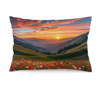 Cloud Garden at Sunset Pillow Cover Double-Sided Soft Pillowcase 12 "x20, Decorative Throw Pillow Case for Sofa Bed Car Outdoor
