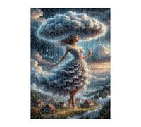 Cloud Girl Puzzle 500 Pieces, Fun Challenging Puzzle Games, Difficult Jigsaw Puzzles for Adults 500 Pieces