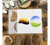 Cloud Grass Moon Sun Floral Wall Stencils Template Reusable Spray Paint Stencils for Craft Painting on Wood Craft Canvas Walls Wood Decorations DIY Scrapbooking