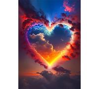 Cloud Heart Landscape Jigsaw Puzzles for Adults 500 Pieces Educational Toys Challenging Game 500 Piece Puzzles for Adults for The Whole for Women Gifts for Men