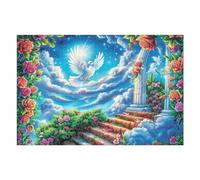 Cloud Heaven Stairway 1000 Piece Jigsaw Puzzle for Adults Teens Happy Time Jigsaw Weekend Family Fun Vibrant Colourful Challenge Stress Relief Activity 1000 PCS
