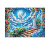 Cloud Heaven Stairway 500 Piece Complete Jigsaw Puzzle Set Teens Beginners Educational Challenge Puzzle Fans Group Play Anniversary Cardboard 500 PCS