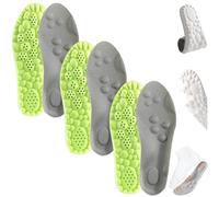Cloud Insoles,Footstr Insoles,Memory Foam Insole for Women Standing All Day,Soft U-Shape Breathable Orthotic with Arch Support Shock Absorption Shoe Inserts for Men Women (3pc-Green,35-36)