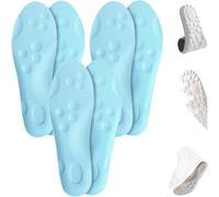 Cloud Insoles,Footstr Insoles,Memory Foam Insole for Women Standing All Day,Soft U-Shape Breathable Orthotic with Arch Support Shock Absorption Shoe Inserts for Men Women (3pc-Blue,37-38)