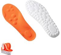 Cloud Insoles for Women and Men, Steppers Comfort Boosting Massage Revolutionary Orthopedic,4d Cloud Technology Memory Foam Shock Insoles (Orange,5-5.5)