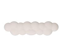 Cloud Keyboard Wrist Rest, PU Leather Ergonomic Palm Rest with Non Slip Base, Memory Foam Cushion for Gaming and Typing, Compatible with 60% to 100% Keyboards (Milk White)