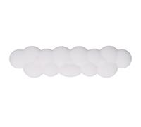 Cloud Keyboard Wrist Rest, PU Leather Ergonomic Palm Rest with Non Slip Base, Memory Foam Cushion for Gaming and Typing, Compatible with 60% to 100% Keyboards (White)