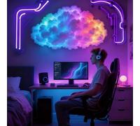 Cloud Led DIY Lights For Bedroom, DIY Thundercloud LED Light, 3D Thunder Clouds Light, Multicolor Thundercloud Music Syncs Lamp LEDLight With Music Rhythm, Atmosphere Night Lights For Bedroom, Gaming