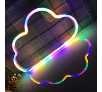 Cloud LED Neon Light Sign for Party Supplies, Girls Room Decoration Accessory, Table Decoration,Aesthetic Night Lights Wall Art Neon Lamps for Dorm,Bar,Valentine'sDay,Birthday Gifts（Color）