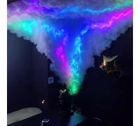 Cloud Light RGB LED Colorful Clouds Lamp, DIY Creative Voice-Controlled Thunder Clouds Lamp Kit, Atmospheric Clouds Wall Light, Cool Creative, 25m