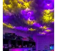 Cloud Light Thunder Clouds Ceiling Light, RGB LED Cotton Thunder Clouds Night Light, Multicolor, Smart App Control, Cool White, 30m/98ft