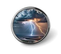 Cloud Lightning Brooch Pins Lapel Pins for Men Women Badge Button Cover Decorative Jewelry Charms for Hats Bags Backpacks Suits Shirts Scarves Clothing Accessories Banquet Wedding Gift
