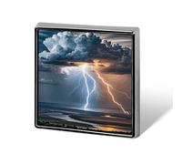 Cloud Lightning Lapel Pin Brooches Square Fashion Brooch Pin Cute Button Badges Alloy Button Pins Enamel Pins Metal Pinback for Hat Shirt Clothing Bags