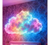 Cloud Lights for Bedroom, DIY Thundercloud LED Light, 3D RGB Thunder Cloud Light, Music Sync Adjustable Dynamic Multicolor Wall Ceiling Lamp for Bedroom Gaming Room Home Decor (600cm)