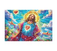Cloud Madonna Assumption 1000 Pc DIY Jigsaw Puzzle Figure Sacred Light Puzzles for Adults Teens Hard Challenging Team Building Stress Reducing Autumn Premium Quality Material 1000 PCS