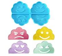Cloud Mass Shape Keychain Mold Colorful Lovely Kerying Mold Reusable Silicone Craft Casting Moulds Keychain Casting Moulds