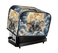Cloud Moon Elephant Toaster Cover 2 Slice Kitchen Small Appliance Covers With Pockets Dust And Fingerprint Protectio