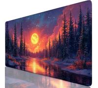 Cloud Mouse Mat 47.2x23.6x0.12 inches XXL Gaming Mouse Pad Pink Desk Mat, Desk Accessories with Non-Slip Base and Stitched Edge, Improved Precision and Speed Gaming Mousepad for Laptop, Office Y8-589