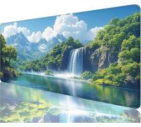 Cloud Mouse Pad,900x400x3mm Mouse Mat Fall Desk Mat Large, Soft Smooth Surface with Anti-Slip Rubber Base Mousepad Waterproof, Durable, Extended Length Desk Pad for Gaming Christmas Decorations N1-686