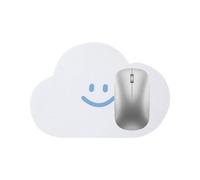 Cloud Mouse Pad - Cute Mouse Pad | Cloud Moúse Pád with Non-Slip Rubber Base for Laptop &, Desk Decor mat with Smiling face, 23x16.3cm Fabric, Blue White, 1 piece