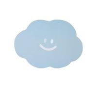 Cloud Mouse Pad - Cute Mouse Pad | Cloud Moúse Pád with Non-Slip Rubber Base for Laptop &, Desk Decor mat with Smiling face, 23x16.3cm Fabric, Blue White, 1 piece