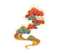 Cloud National Style Color Tattoo Stickers Painted Female Waterproof And Durable Arm Clavicle