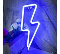 Cloud Neon Sign, Lightning Neon Lights, LED Light Signs for Wall Decor, Battery or USB Powered Decorative Wall Signs Lights for Bedroom,Party,Birthday Gift (Blue Lightning)