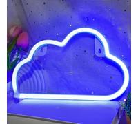 Cloud Neon Sign, Lightning Neon Lights, LED Light Signs for Wall Decor, Battery or USB Powered Decorative Wall Signs Lights for Bedroom,Party,Birthday Gift (Blue Cloud)