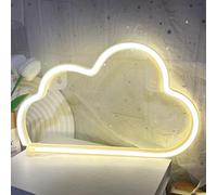 Cloud Neon Sign, Lightning Neon Lights, LED Light Signs for Wall Decor, Battery or USB Powered Decorative Wall Signs Lights for Bedroom,Party,Birthday Gift (Warm Yellow Cloud)