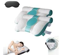 Cloud Nest down Pillow, Sleep Enhancing Cervical Support Comfort Goose down Pillow - For All Sleeping Positions, Auricz Pillowfor Neck Pain Relief,Breathable and Not Stuffy,Improve Sleep (Green-2)