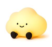 Cloud Night Light, Cute LED Silicone Squishy Lamp, USB Rechargeable & 3-Level Dimmable, Portable Bedside Touch Lamp with Timer, Gift for Baby, Girls, Boys and Teens