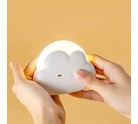 Cloud Night Light - Portable, Rechargeable Dimmer for Breastfeeding & Sleeping - 2 Modes & Brightness Levels, Gift for Kids, Decor (White)
