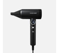CLOUD NINE Airshot Pro Adapt High-Speed Hair Dryer with Diffuser, Black | 45-125°C control in 5°C steps, ionic frizz care, LED display and 3 magnetic attachments for tailored styling