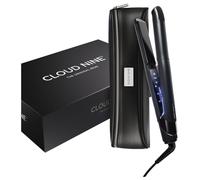 CLOUD NINE The Original Iron Black Hair Straightener Giftset | Variable Temperature Control Quick Heat Touch Technology Sericite Floating Plates Spring Flex Styling | Perfect Smooth Sleek Results