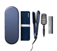 CLOUD NINE Contouring Wide Iron Hair Straightener | Curved Plates Variable Temperature Control | Curved Sericite Plates & Quick Heat Control Perfect for Curls Waves & Smooth Flicks Revive Mode
