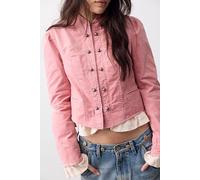 Cloud Nine Ruffle Band Jacket at Free People in Rosey Morganite, Size: Medium - female