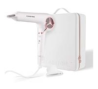CLOUD NINE The Airshot Pro Hair Dryer White Edition | Fast Compact All Hair Types | Variable Temperature Control Low Mid High | Two Nozzles Included | Anti Static Technology