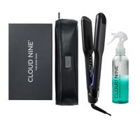 CLOUD NINE The New Wide Iron Hair Straightener | Variable Temperature Control | Revive Mode Mineral-Infused Plates | Digital Display 360° Swivel Cord | 200ml Magical Potion Heat Protection Spray