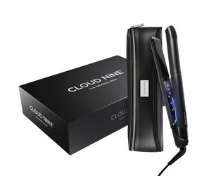 CLOUD NINE The Original Iron Black Hair Straightener Giftset | Variable Temperature Control Quick Heat Touch Technology Ceramic Floating Plates Spring