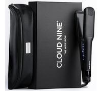 CLOUD NINE The Wide Iron Black | Wide Plate Hair Straighteners for Women | Professional Ceramic Hair Straightener | 11 Temperature Settings 100-200°C | Revive Mode | Frizz Control