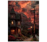 Cloud Paint by Numbers for Adults, Architecture Acrylic Paint by Numbers Kits, Hobbies for Adults Women Art Supplies 40x54 Inch, Canvas for Painting Wall Art for Living Room Decor Gifts 8YH-5222
