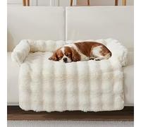 Cloud Pet Sofa Bed, 2026 Upgraded Orthopedic Plush Bed, Furniture Protector, Ultimate Comfort Warm Couch Cover, Non-Slip Washable Fluffy Mat for Small Medium Dogs & Cats (Off-white)