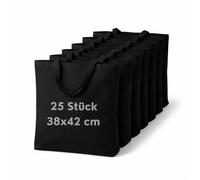 Cloud Pillow Cotton Sac 38 x 42 cm - Shopping Bag Made from 100% Cotton 144 g/m², Unprinted for DIY (DIY) - Practical for Everyday Use - OEKO-TEX Standard 100, Black