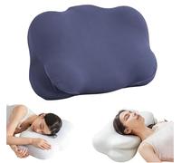 Cloud Pillow Ergonomic Memory Foam Pillow with Adjustable Neck Support Core, Breathable Cover for Side, Back and Stomach Sleepers (Black)