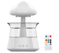 Cloud Rain Humidifier Remote Control,Water Drip Diffuser with Essential Oils,Night Light with 7 Changing Colors,Desk Bedside Cloud Lights for Sleeping Relaxing for Bedroom & Large Room