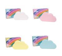 Cloud Rainbow Baff Bombs, Handmade Natural and Organic Colorful Bubble Bath Fizz for Kids Relaxing Bath Time, Moisturize Dry Skin,Long-Lasting Fragrance and Rich Foam (4pc)