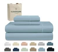 Cloud Scape Linen 100% Egyptian Cotton King Sheets Set - 1000 Thread Count, 4-Piece Soft Hotel Quality Bedding Set,Deep Pockets up to 16”, French Blue