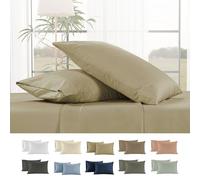 Cloud Scape Linen 400 Thread Count Pillowcases Standard Size-Ivory