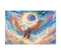Cloud Sea Flying Eagle 1000 Piece Count Premium Jigsaw Puzzle Teen Fans 14-18 Yrs Brain Training Ultra Difficult Leisure Adventure Valentines Wooden Cardboard 1000 PCS