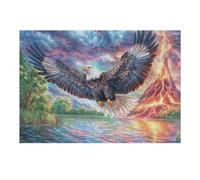 Cloud Sea Flying Eagle 300 Pieces Set Classic Jigsaw Puzzle Teen Fans 14-18 Yrs Logic Skill Leisure Adventure Valentines Gift Eco-friendly Recycled Cardboard 300 PCS